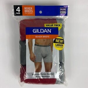 Gildan Men’s Boxer Briefs Premium Cotton Comfort  Plush Waistband Value Pack 2XL